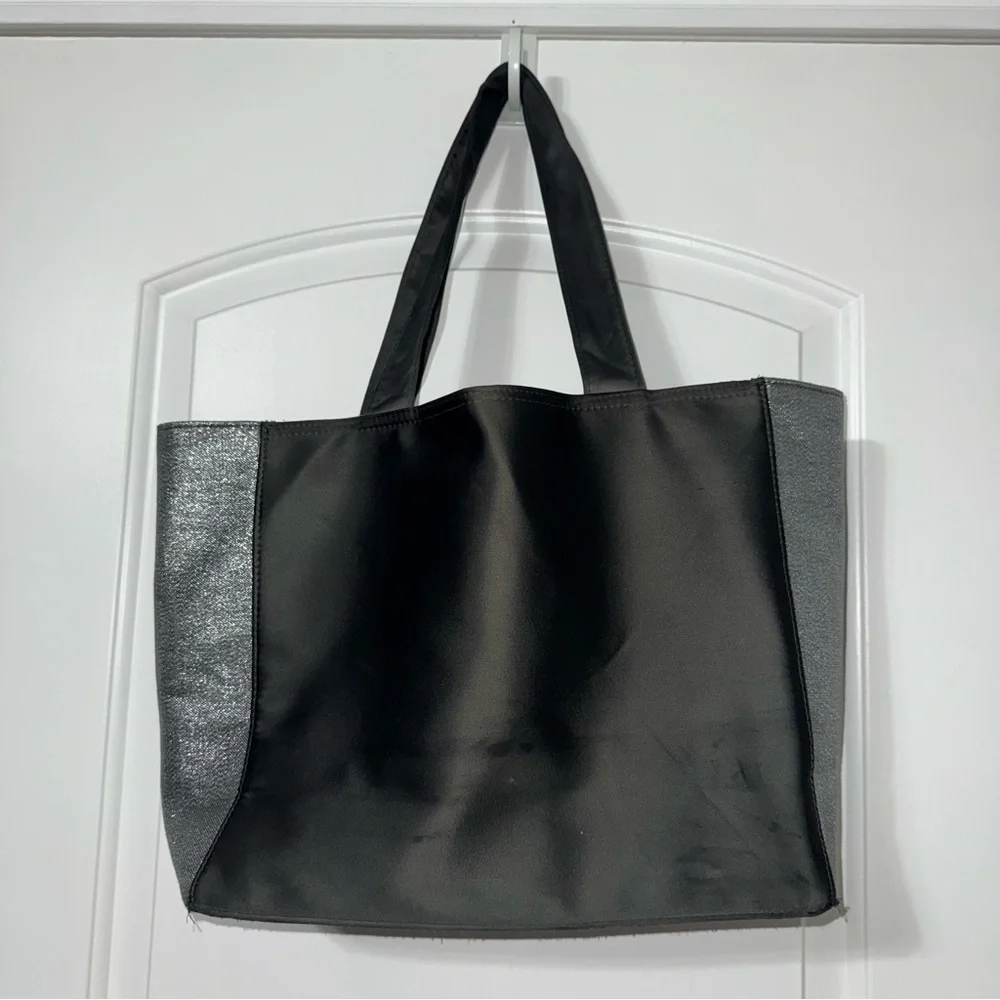 Coach Fragrance Tote Bag Purse Dark Gray And Shimmer